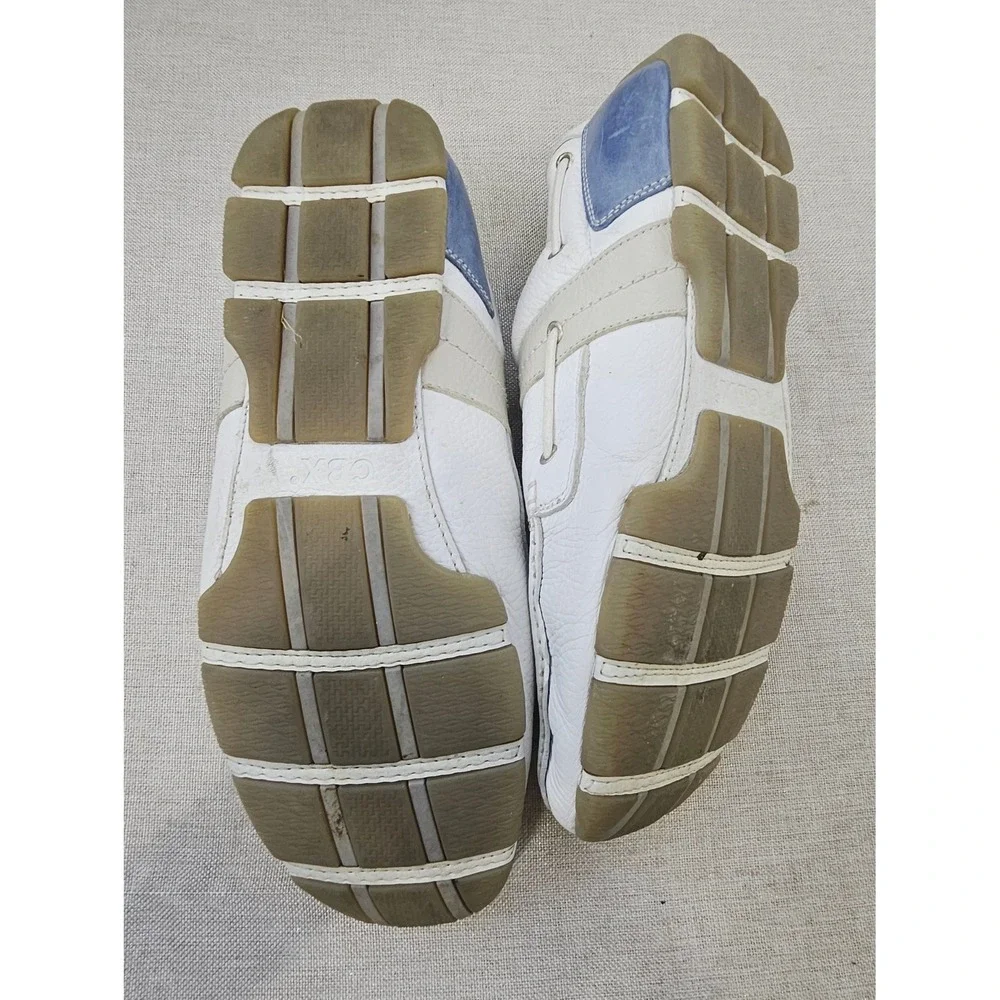 GBX Elite Boat Shoes Mens 13M White Leather Loafers 00558731 Nautical Casual